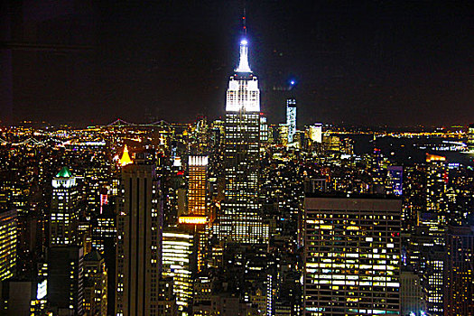 美丽诱人的纽约帝国大厦夜景