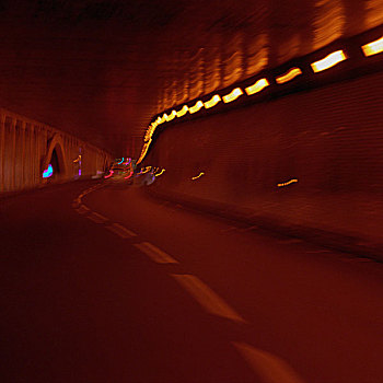 交通,隧道,长时间曝光