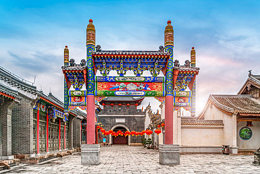 北京胡同牌坊古建筑彩绘