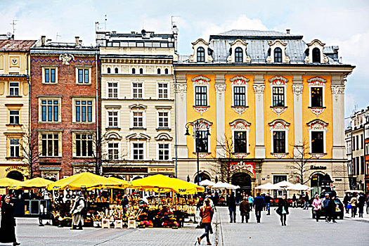 波兰,市场,老,房子