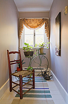 椅子,便士,循环利用,植物,固定器具,狭窄,房间