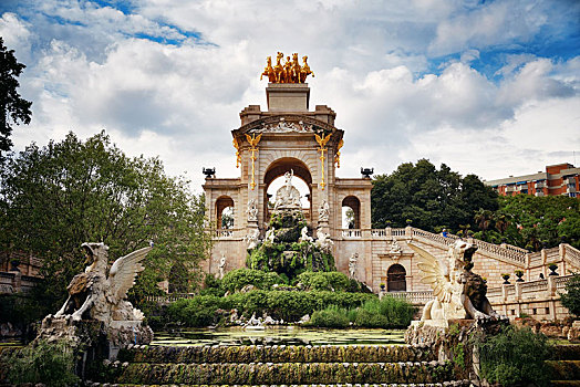 雄伟,城堡公园,巴塞罗那,西班牙