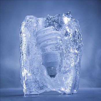 电灯泡,冰冻,冰块