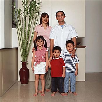 肖像,亚洲家庭