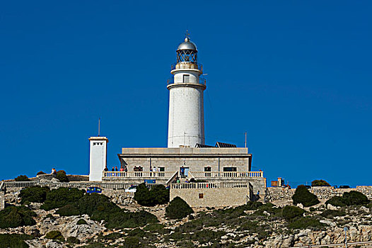 灯塔,帽,福门托,马略卡岛,巴利阿里群岛,西班牙,欧洲