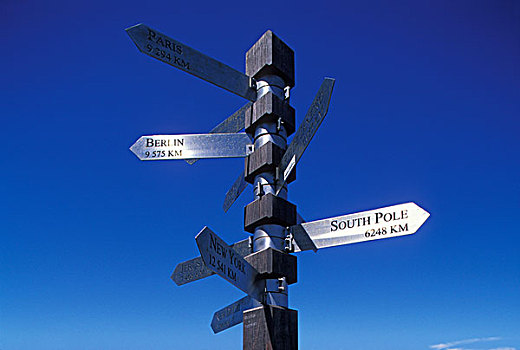 南非,桌山国家公园,箭头,钢铁,国际,路标,好望角,蓝天