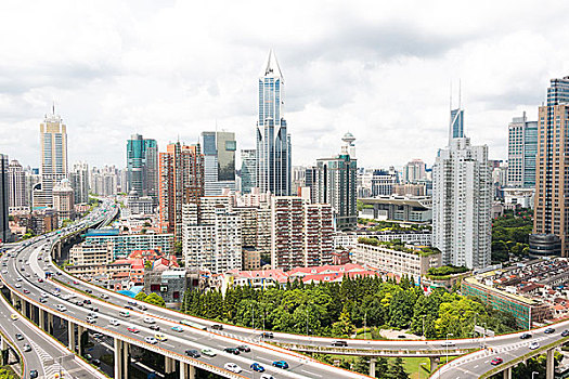 现代建筑,高架桥,上海