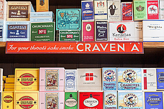 英格兰,伯明翰,黑色,生活方式,博物馆,展示,烟盒