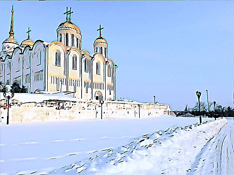 俄罗斯,教堂,艺术,插画,russian,church,art,illustrations