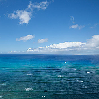 风景,威基基海滩,夏威夷