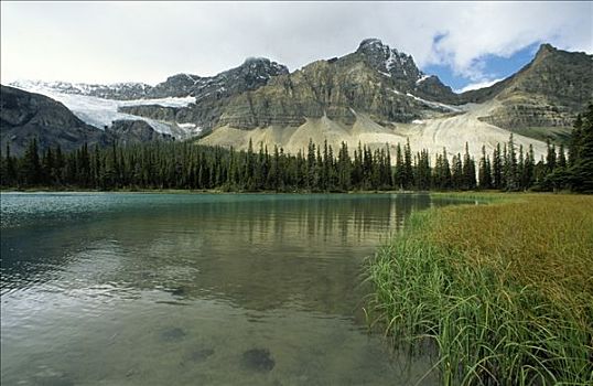 结冰,湖,加拿大,落基山脉,艾伯塔省