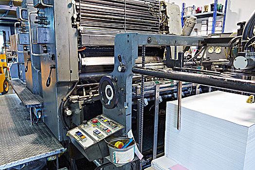 打印机,墨水,机器,旋转,印刷,工厂