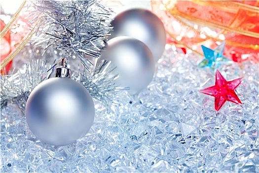圣诞节饰物,银,冬天,冰