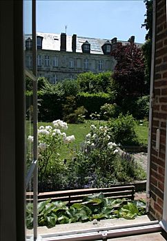 法国,诺曼底,苹果白兰地,花园,风景,室内,房子,窗户,前景