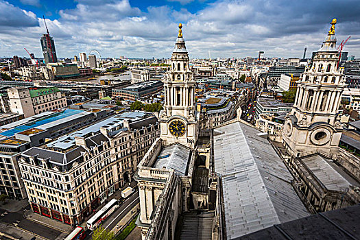 风景,圣保罗大教堂,伦敦,英格兰,英国
