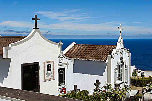 墓地,岛屿,亚速尔群岛,葡萄牙