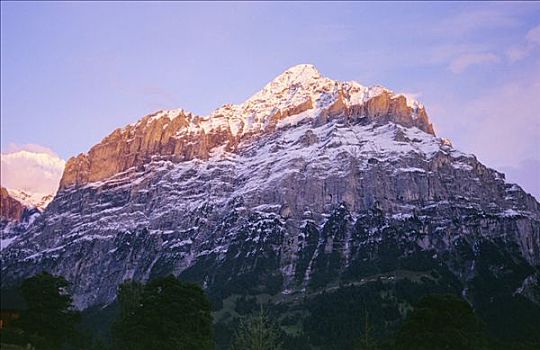 贝塔峰,靠近,格林德威尔,黎明,瑞士