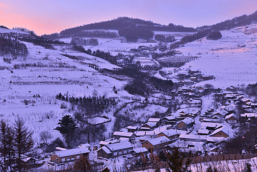 冬季吉林雪村-松岭美景如画