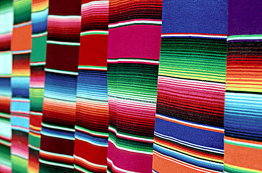 墨西哥,瓦哈卡,彩色,毯子,出售