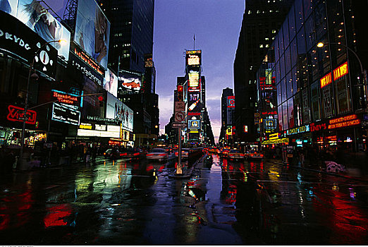 时代广场,黄昏,纽约,美国