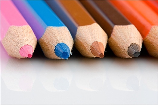 铅笔,许多,彩色,排列