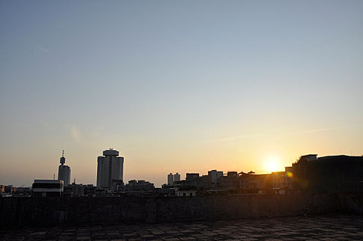 东莞莞城夕阳风景