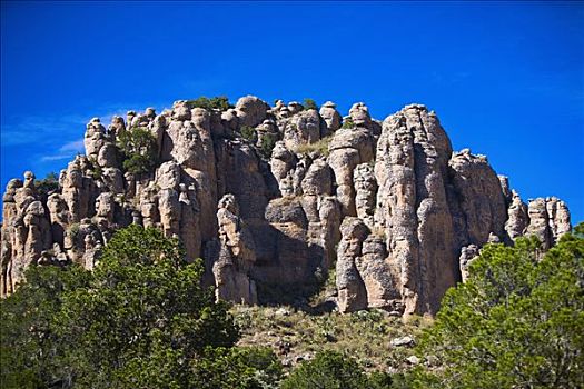 仰视,岩石构造,萨卡特卡斯州,墨西哥
