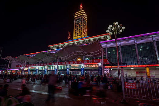 长沙火车站夜景