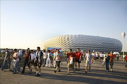 人,离开,国际足联,体育场,足球,世界杯,2006年,慕尼黑,德国