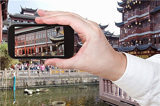 游客,照相,老城,上海