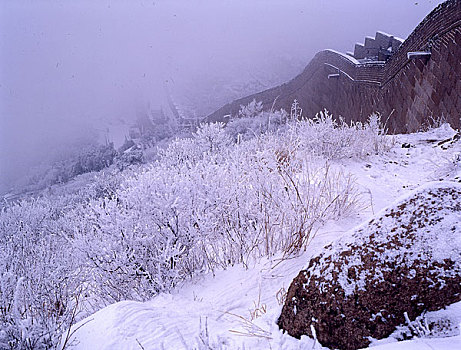 八达岭北城雪景