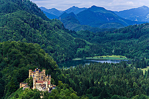 何斯格瓦城堡,史旺高,巴伐利亚阿尔卑斯山,上巴伐利亚,巴伐利亚,德国,欧洲