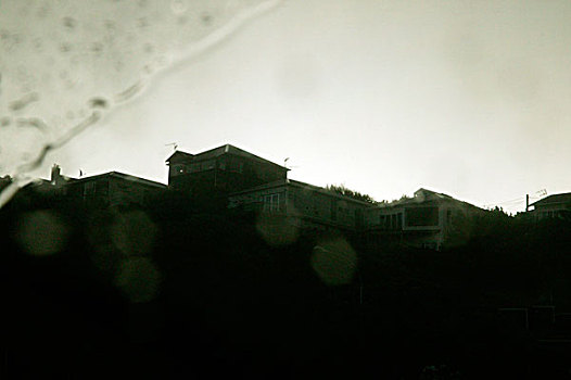 下雨,剪影,窗户