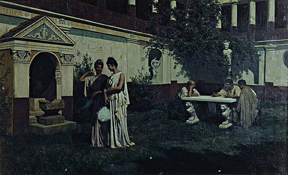 光线,中庭,1896年,艺术家