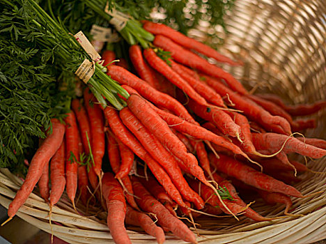 胡萝卜,篮子,农贸市场,西雅图,华盛顿