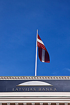 国旗,里加,拉脱维亚,欧洲