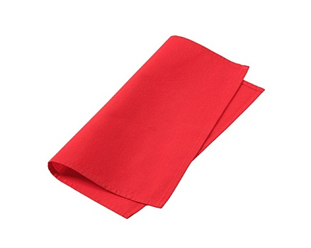 红色,餐巾