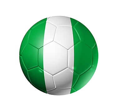 足球,球,尼日利亚,旗帜