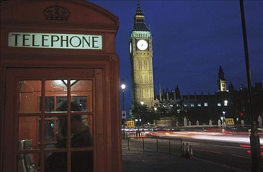 电讯,大本钟塔,光亮,伦敦,英国,欧洲