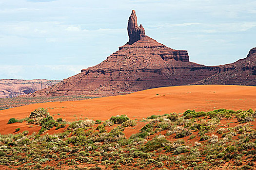 岩石构造,沙,区域,纪念碑谷纳瓦霍部落公园,亚利桑那,美国,北美