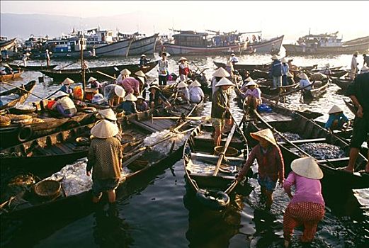 鱼市,岘港,越南