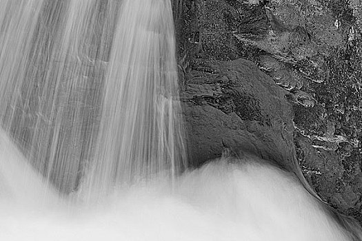 瀑布,碧玉国家公园,艾伯塔省,加拿大