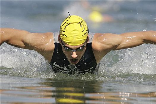 曼海姆,2005年,游泳者,莱茵河,内卡河,三项全能运动,海豚