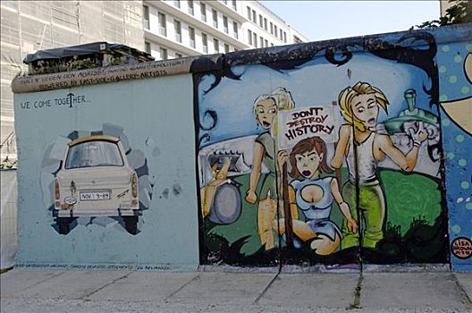 局部,柏林墙,涂绘,德国