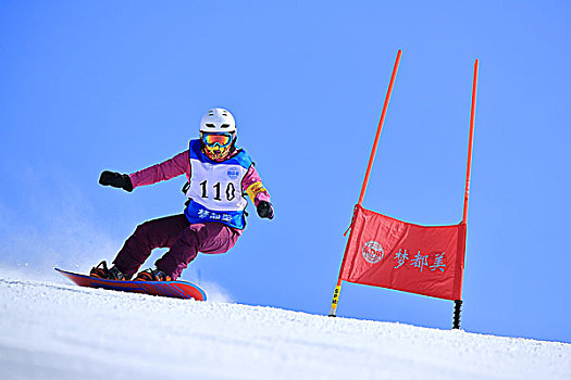 高山单板大回转滑雪比赛