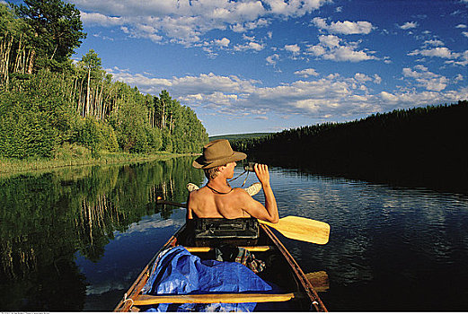 独木舟,河,不列颠哥伦比亚省,加拿大