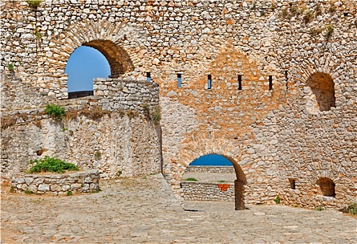 墙壁,要塞,希腊
