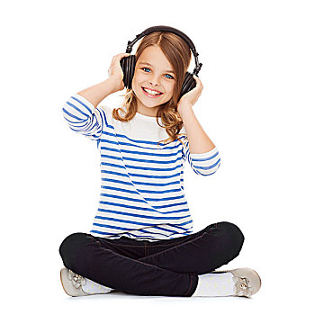 音乐,科技,概念,孩子,耳机