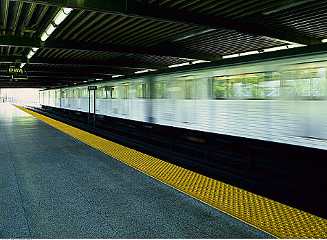 地铁站,室内,模糊,地铁,多伦多,安大略省,加拿大