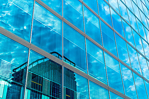 玻璃,墙壁,摩天大楼